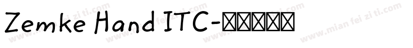 Zemke Hand ITC字体转换